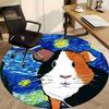 1pc Guinea Pig Office Round Rug, Carpet for Office, Gaming, Lightweight Round Floor Mat yy260205034