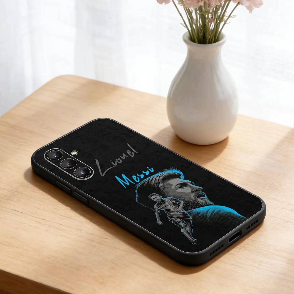 

MESSI Phone Case For Samsung Galaxy A73,A21s,A22,A31,A52,A53,A71,A41Soft Black Shell Samsung a40