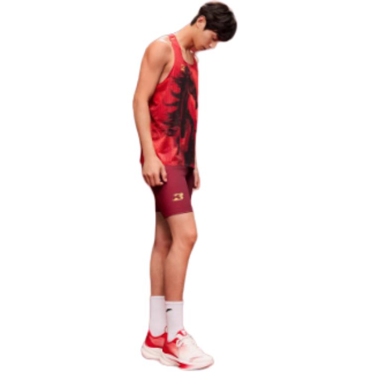 Anta Competition Running Series Tight Pants Spring 2026 Sports Shorts Men shorts Hawthorn-Red 152615302-1