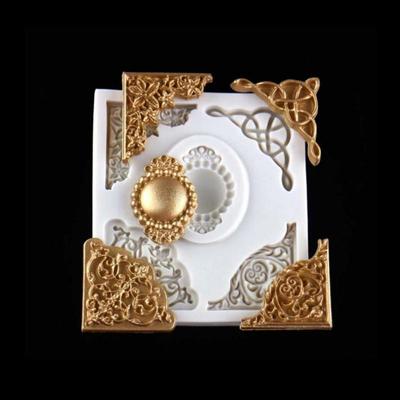 Molde de silicona para hornear encaje europeo en relieve DIY molde para pastel de Fondant