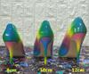 Stil stilvoll einfach High Heel leichte Öffnung grünes Schlangenmuster spitze Zehenspitze sexy dünne High Heels Einzelne Schuhe