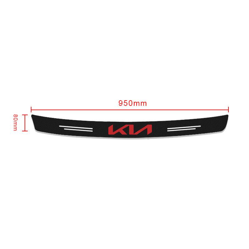 1pcs Carbon Fiber Car Trunk Rear Bumper Sticker Guard Plate Protector For KIA Rio Ceed Sportage Cerato Soul Sorento Flip R K2 K3 K5 K6 K7 K8 Soul