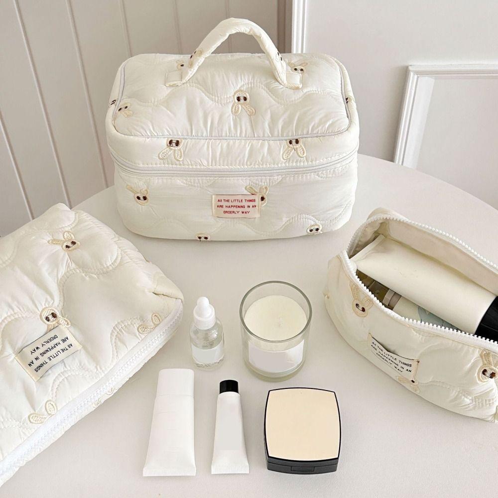 High Quality Embroidery Makeup Bag Storage Bag Large Capacity Cosmetic Bag Travel Organizer Portable Washbag