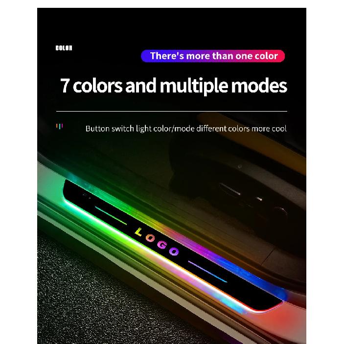 [Customized] Car Door Illuminated Sill Light Logo Projector Lamp USB Power Moving LED Welcome Pedal Car Scuff Plate Pedal Light