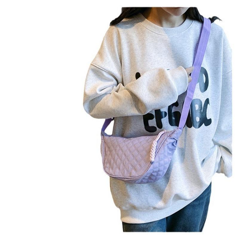 Bag women's new one-shoulder crossbody dumpling bag large-capacity tote women's bag solid color casual versatile nylon cloth bag tide