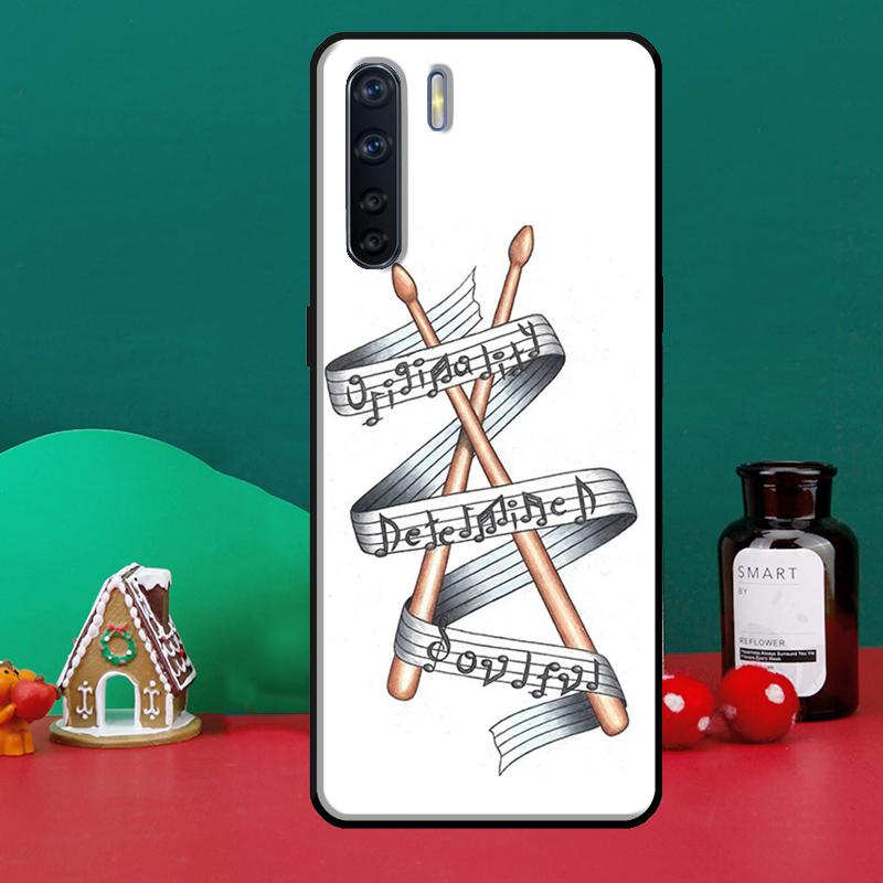 Musical Instrument Drum For OPPO A15 A83 A91 A93 A1K A3S A5S A52 A72 A54 A74 A94 A31 A5 A9 A53S 2020 Phone Case