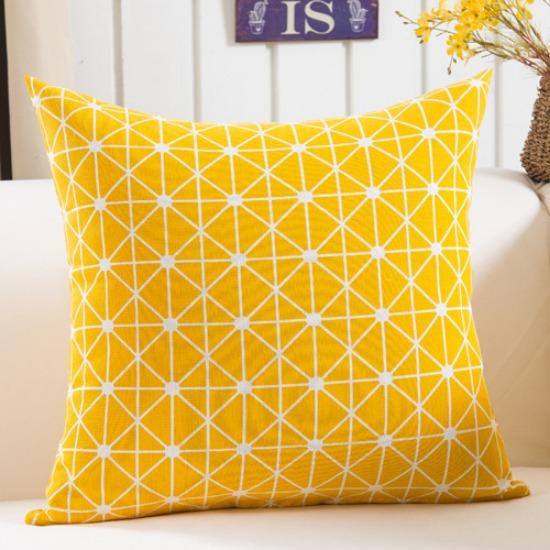 Design Nordic Ins Plush Geometric Black Yellow Sofa Pillow Pillow Cushion