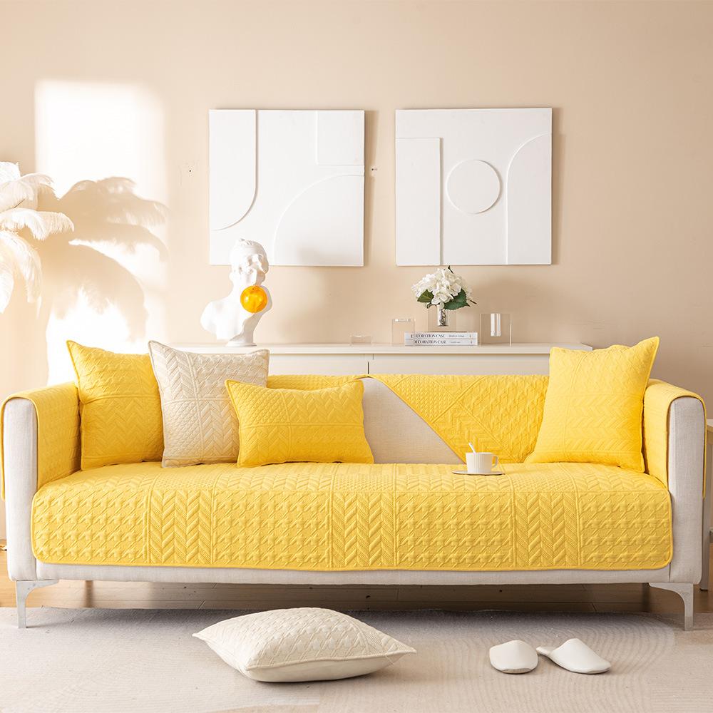 Four Seasons Universal Washed Cotton Cotton Positioning Jacquard Ethnic Style Sofa Cushion Modern Simple Non-Slip Sofa Cushion Towel