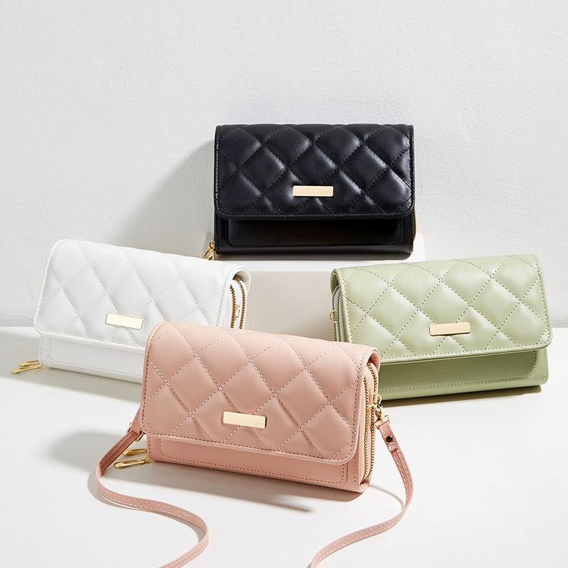 Double-layer Embroidered Mobile Phone Bag Women's Bag New Diamond Lipstick Bag Shoulder Bag Women's Messenger Bag Bag