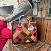 Genuine Leather Women's Bag A Single-shoulder Hand-held Tote Bag for Ladies
