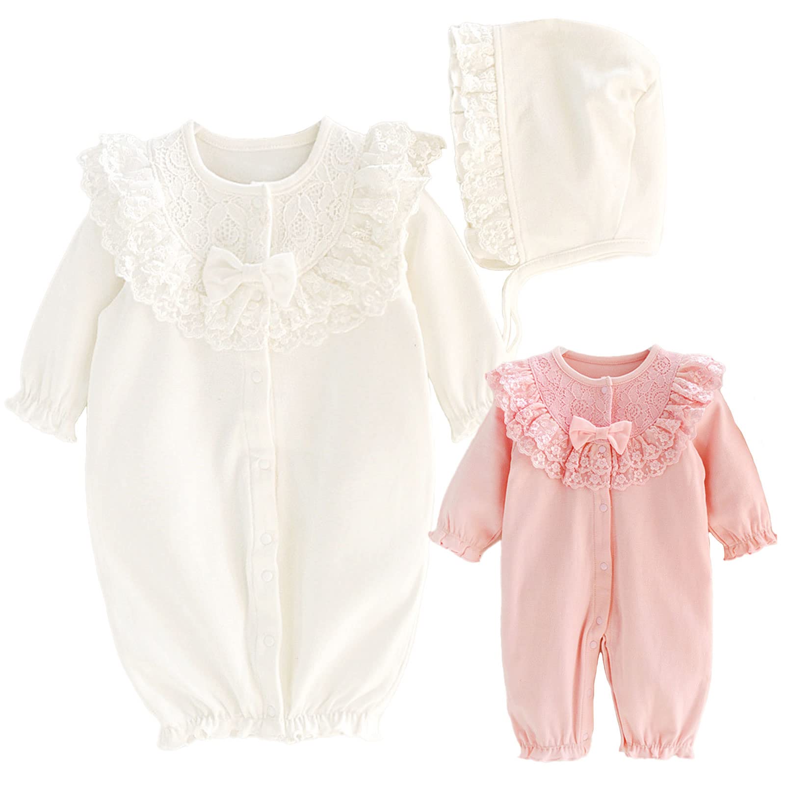 

CORELAVISH Ceremony Dressall for Girls and Perfect for Shrine Hospital and Baby Includes Hat Dress, Coverall, 2-Way Newborns, Boys, Visits, белый