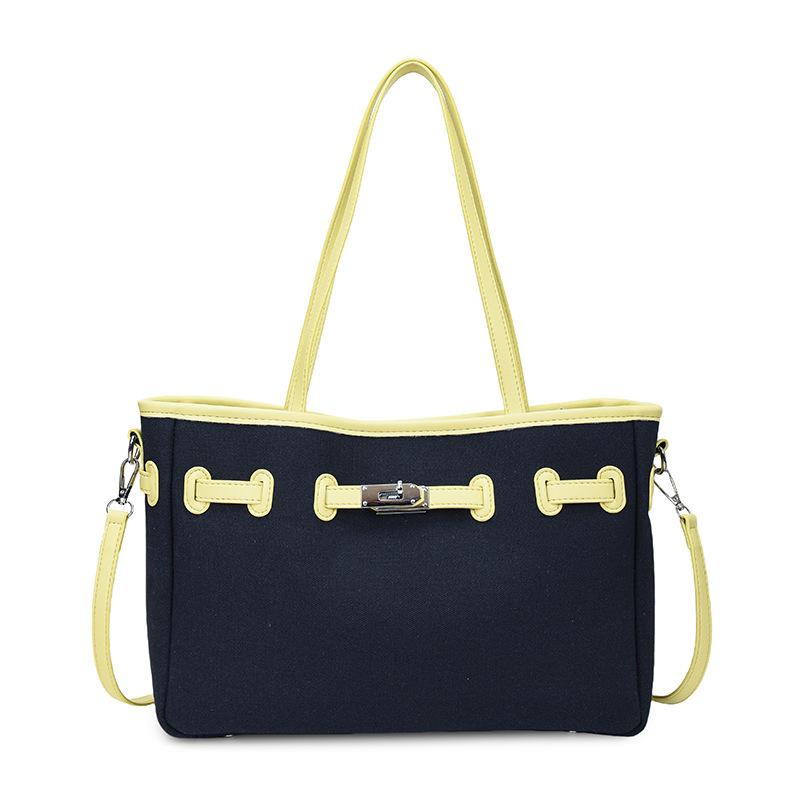 Simple and fashionable bag tote shoulder women's versatile satchel new large-capacity commuter bag