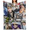 Rowoon Beautiful Collage Throw Blanket Vintage Personalized Gift Luxury Brand Summer Beddings Blankets