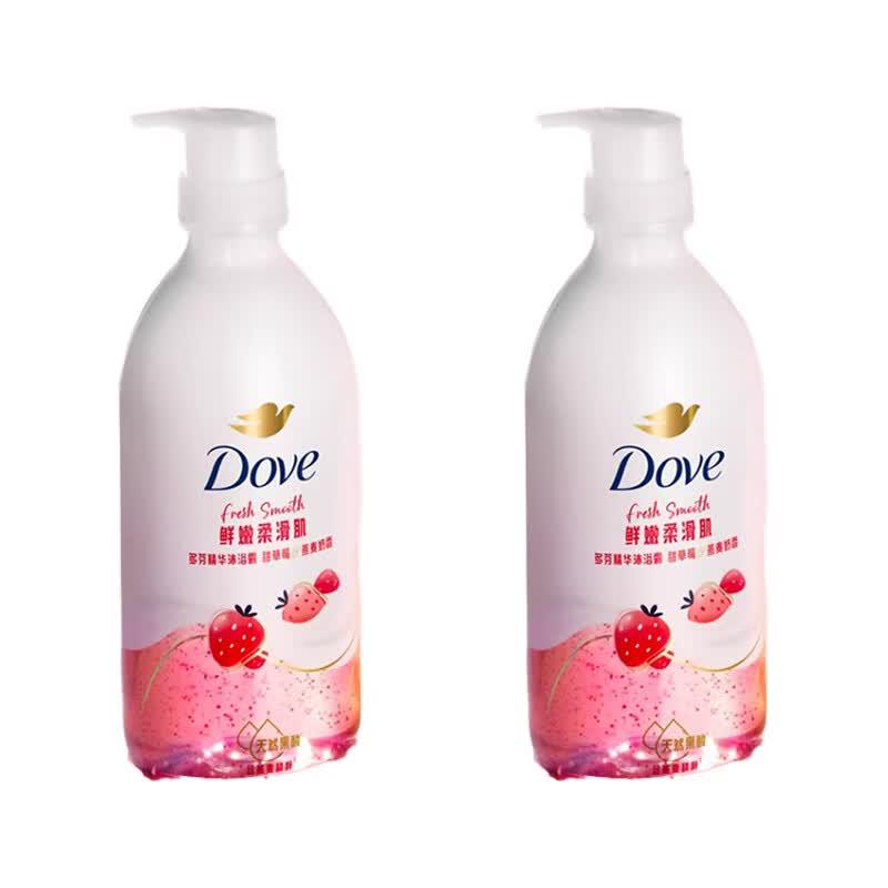 DOVE Sweet Strawberry Oat Milk Essence Shower Gel (430g X 2)