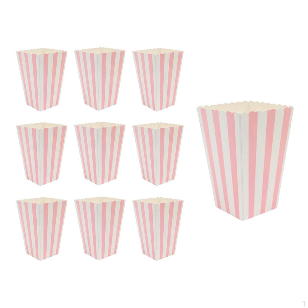 Set mit 10 Popcorn-Geschenkboxen Karton Süßigkeitenbehälter Partys Mini-Papierbehälter