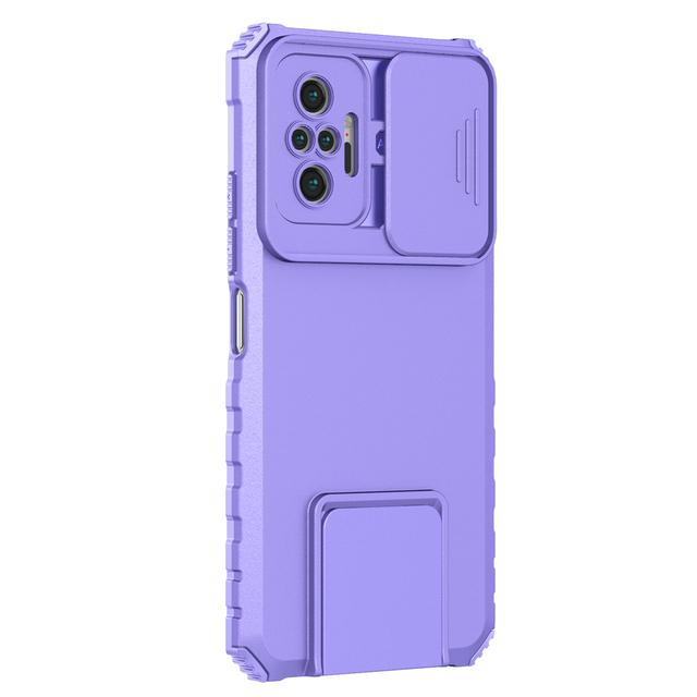

Чохол для камери Armor Shockproof Slide Lens Camera Case для Xiaomi Redmi 12 Note 11 Lite 11S 10C 10 10S 11T Pro, кришка-тримач із підставкою for Xiaomi 11T фіолетовий