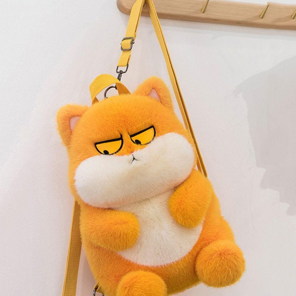Phone Bag Cat Plush Backpack Animals Cartoon Plush Schoolbag Little Cat Doll Shoulder Bag Girls