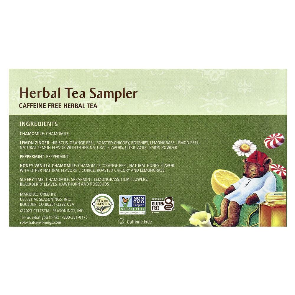 Celestial Seasonings Herbal Tea Sampler, Caffeine-Free, 5 Flavors, 18 Tea Bags, 30g (1.0oz)