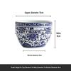 Large Blue and White Porcelain Ceramic Fish Tank for Desktop - Suitable for Goldfish, Turtles, Water Lilies, and Lotus