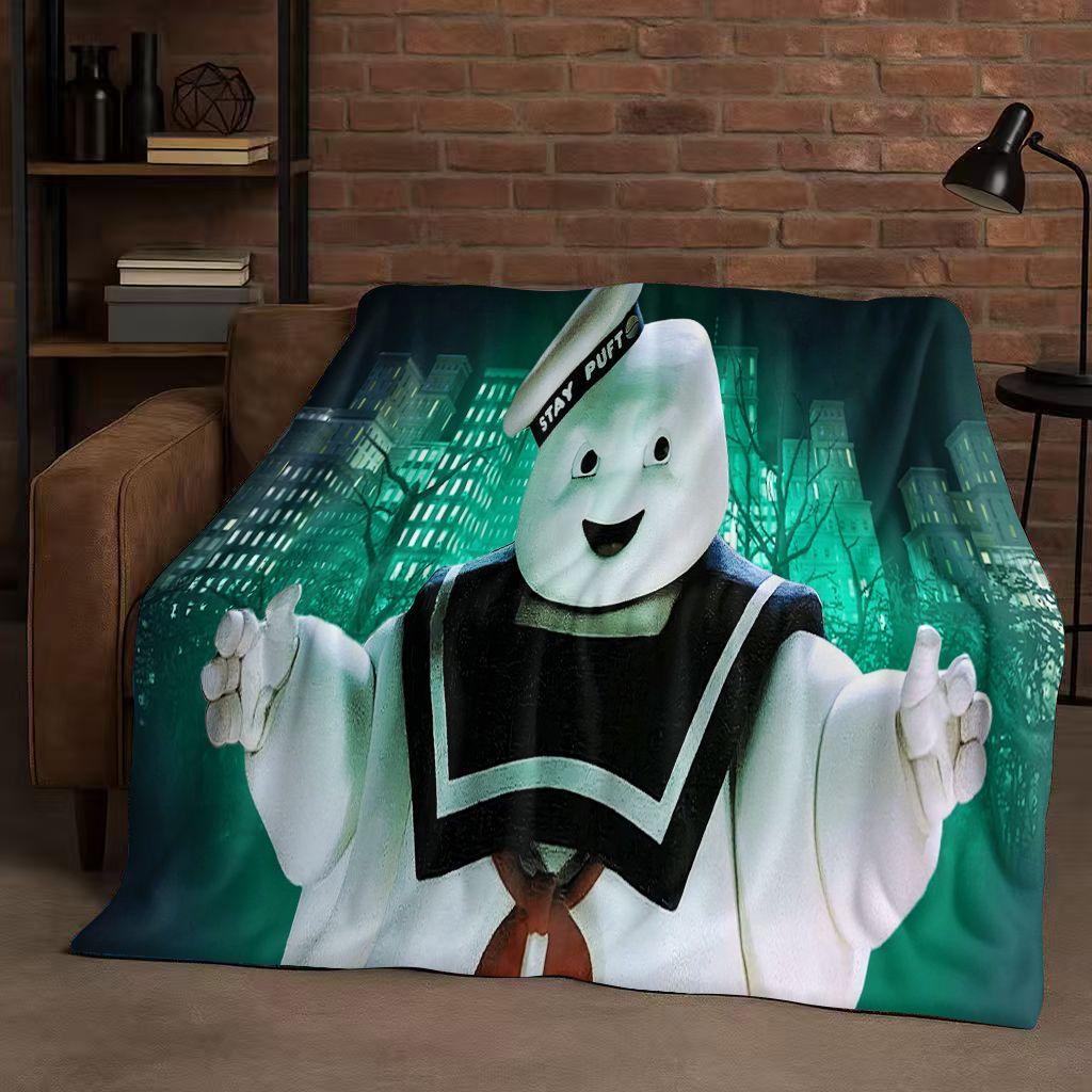 3D Horrorfilm G-Ghostbusters Cartoon Flanelldecke, Ultraweiche Warme Plüschdecke für Zuhause Schlafzimmer Bett Sofa Abdeckung Büro Kinder