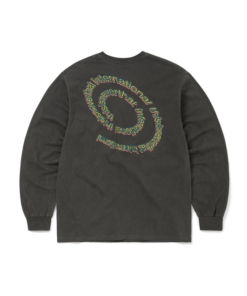 THISISNEVERTHAT Spiral Logo L/S Tee Charcoal