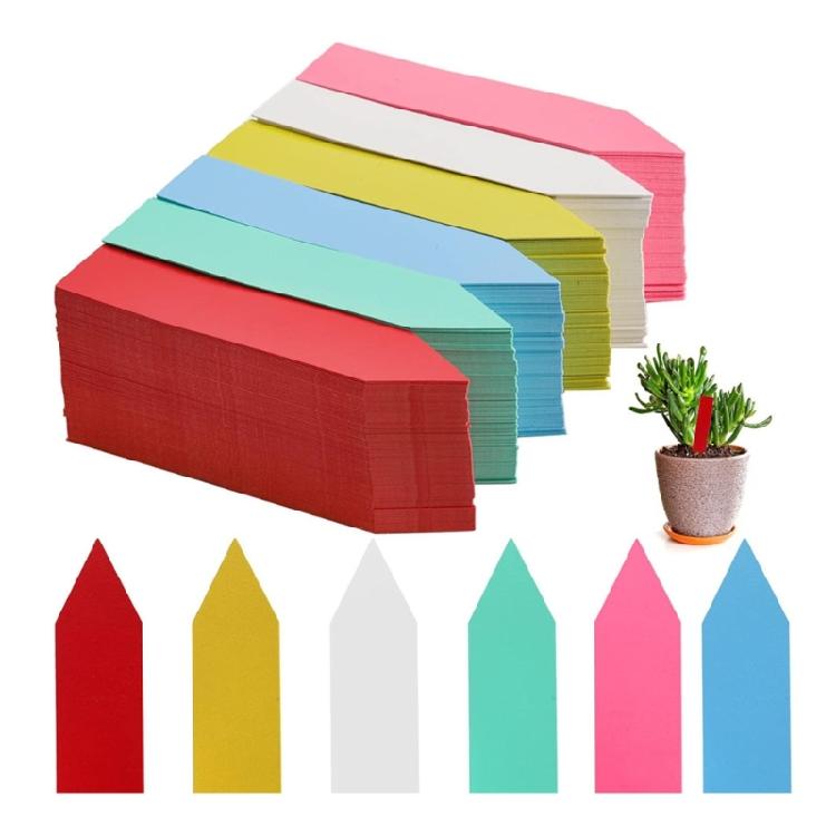 600pack Colorful Garden Sign with Spiked Bottom Plastic Waterproof Hanging Label for Secure Placement in Soil or Pots