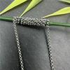 Rust-Resistant Stainless Steel Chain with Crystal Tassel Pendant for DIY Jewelry.