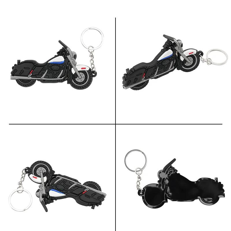 3D Motorrad Zubehör Motorrad Schlüsselanhänger Für Harley Lokomotive Modell Schlüsselring Gummi Schlüsselanhänger Cartoon Anhänger Geschenk Großhandel