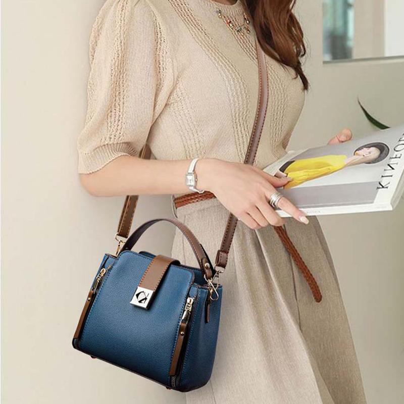 Small Bucket Shoulder Bags For Women Luxury Designer PU Leather Messenger Crossbody Bags Ladies Casual Solid Color Purse Handbag