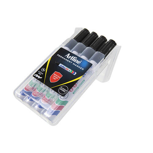 Artline Permanentmarker 5mm Keilspitze (Schwarz 4/Karton)