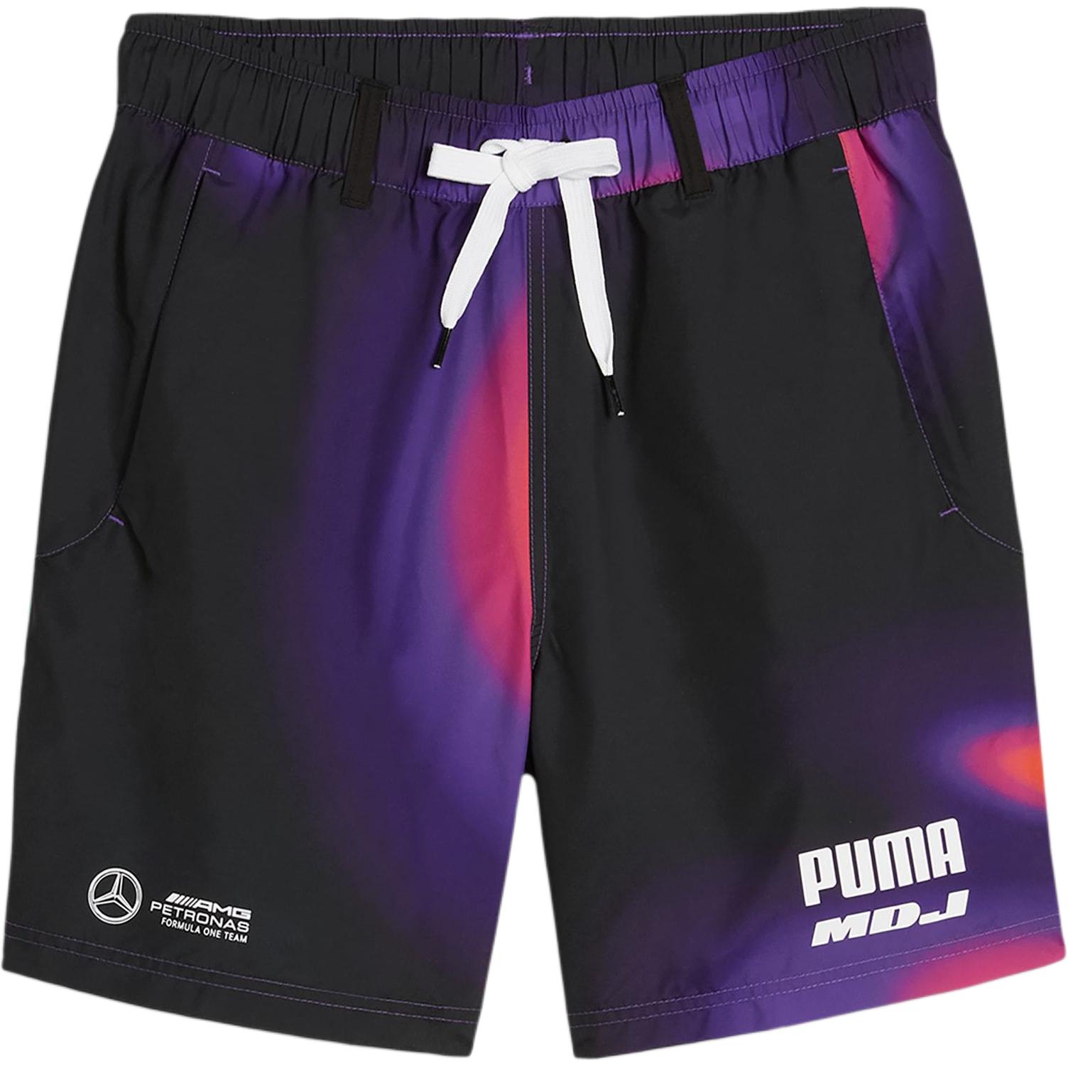 

Puma X Mercedes-Amg Petronas F1® Team X Mad Dog Jones Коллаборация SS24 Удобные шорты-бермуды с принтом букв на шнуровке, средней посадки, повседневные, мужские шорты 627836-05 M