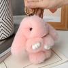 15cm Fluffy Rabbit Fur Pompon Bunny Soft Cute Rabbit Toy Bag Decoration Accessories Gift for Girls Gift Bag Charm