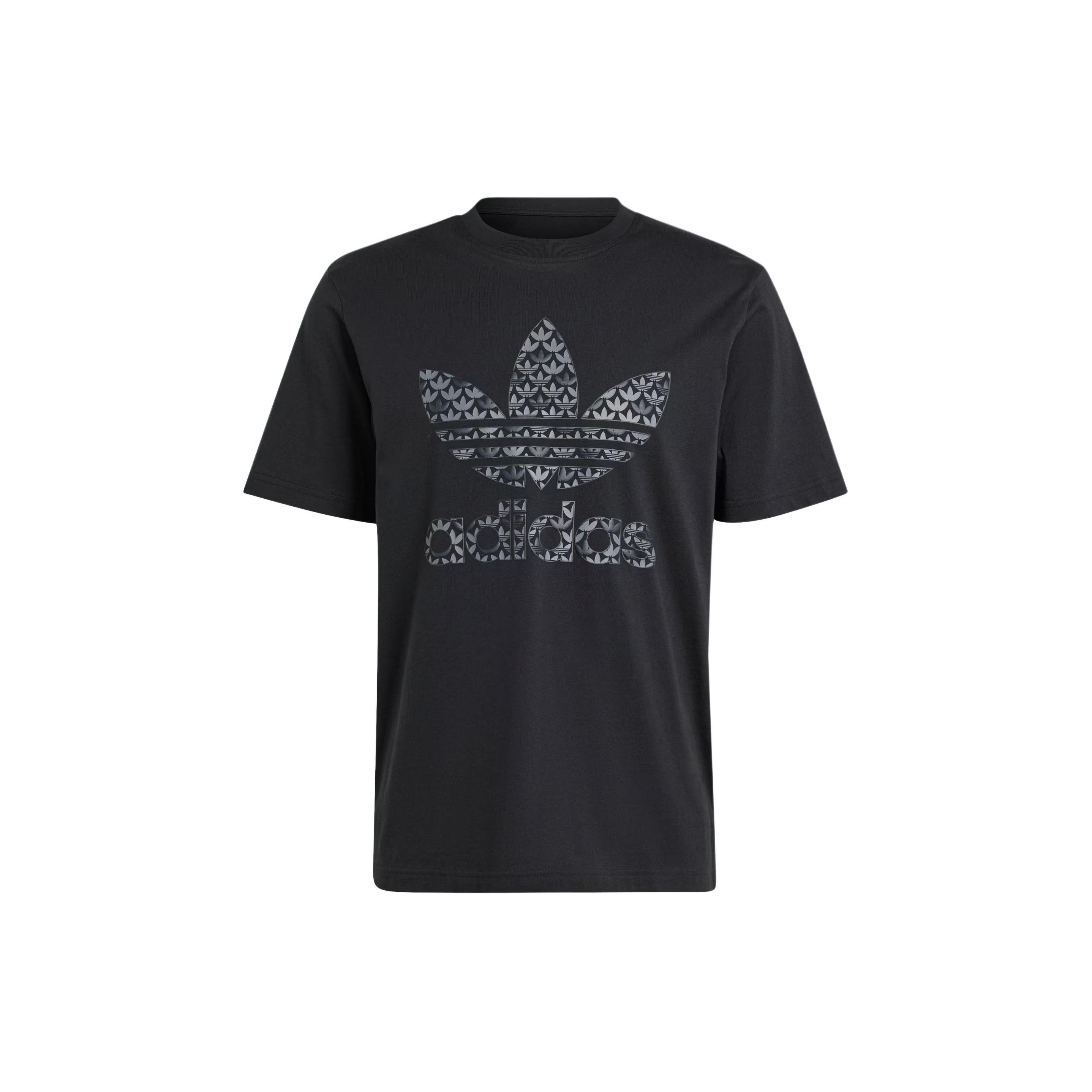 adidas Classic Monogram Graphic T-shirt Asia Sizing  Black  Men s IS0176 M