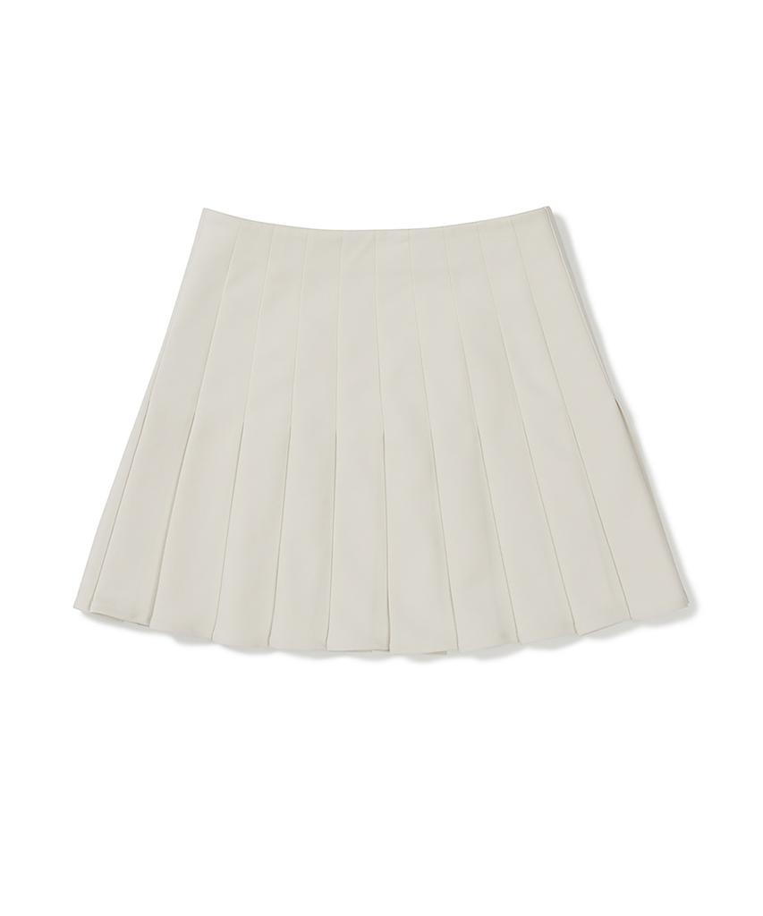CLOVE [26Ss Clove] Classic Pleated Button Skirt (Light Beige)