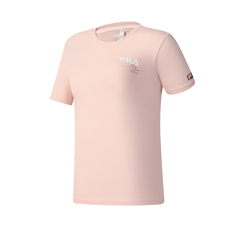 New FILA Fitness T Shirt Women's Yu Gray Pink A11W521105F-PK