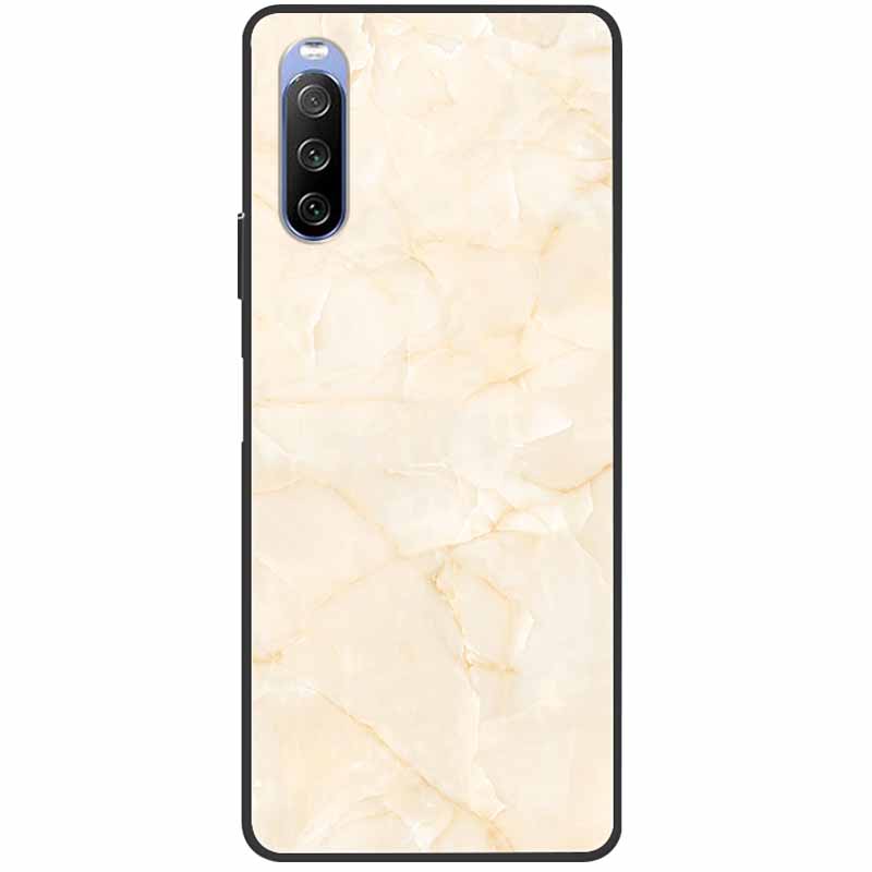 Soft Cover For Sony Xperia 10 III Case 5 III Soft Silicone Black Cases for Sony Xperia 1 III / Xperia1 XZ4 Covers Cool Marble