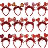 Sweet Headdress Valentine's Day Hair Hoop LOVE Sequins Red Heart Headband Red 22CM Shining Heart Hairband Men/Women