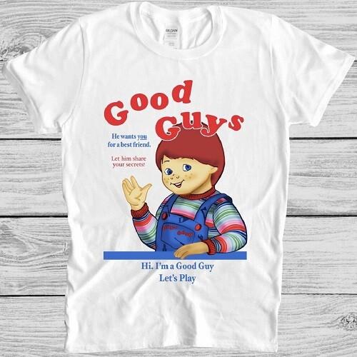 

Good Guys T Shirt Chucky Childs Play Horror Cult 80s Film Cool Gift Tee M167 XL