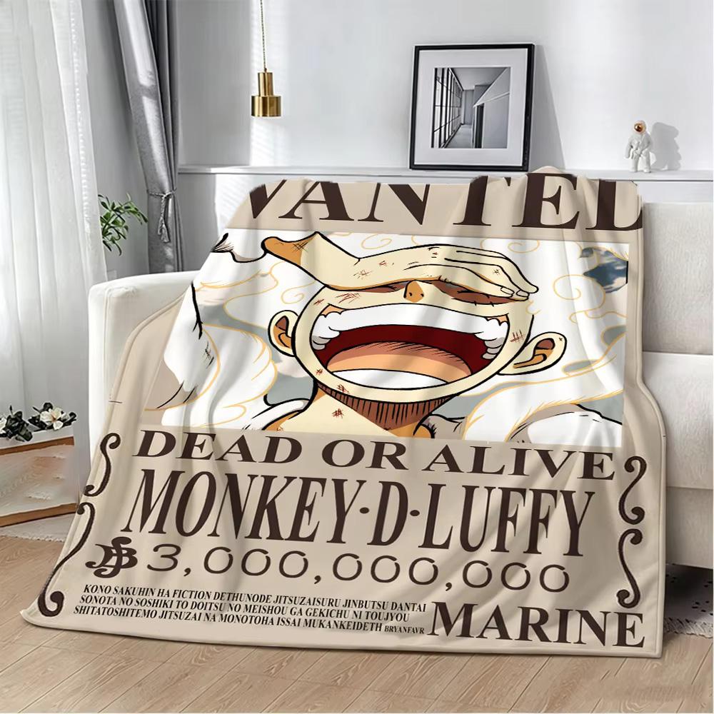 O-One Piece Hledaný Japonské Anime Zoro Luffy Deku Měkká Teplá Přehoz Dětský Dárek Deku do Ložnice Obývacího Pokojí Postele Piknik Kanceláře