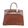 Haute Couture Version European and American Retro Handmade Fubao Leather Splicing Lace Platinum Bag Leather Handbag Shoulder Messenger Bag Women