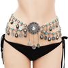 Coin Belly Chain Dance Dress Belt Coin Tassel Indian Waist Chain Jewelry Body Chain Bohemian  Metal Waist Belt