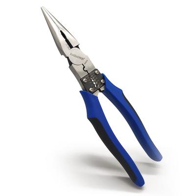 KAIHAOWIN 240mm Long Nose Wire Precision Crimping Tool Pliers, Fine-Nose Pliers, Heavy-Duty, Cutter, All-Purpose Pliers, Pliers, Long-Nose Pliers,