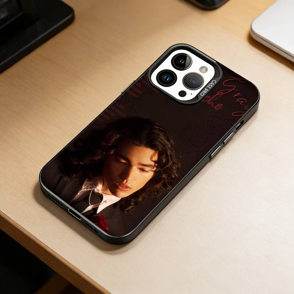 Singer Conan Gray Wishbone Phone Case For iPhone 17,16,15,14,13,12,11 Plus,Pro Max,XS,Colorful Silver Black Cover
