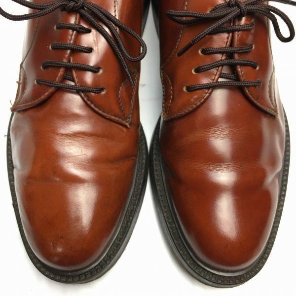 Vintage 80s-90s ANTICA CUOIERIA Made In Italy Handmade Plain Toe Shoes Brown Size 41 (26.0)(USED)