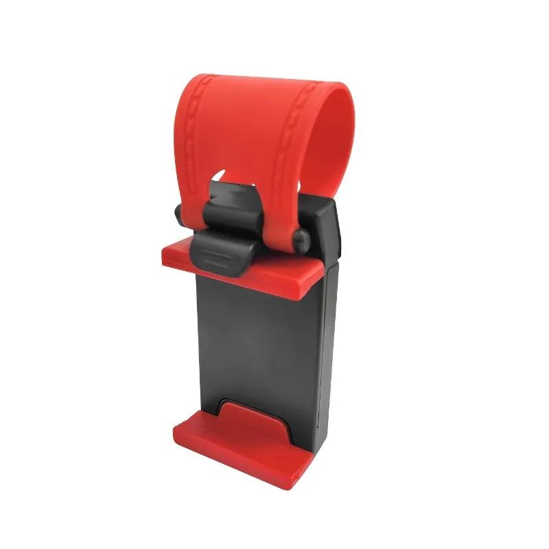 Universal Car Phone Holder, Plastic Steering Wheel Mount, Mobile-Phone Stand Support, Bike Clip Mount, Durable and Easy To Use