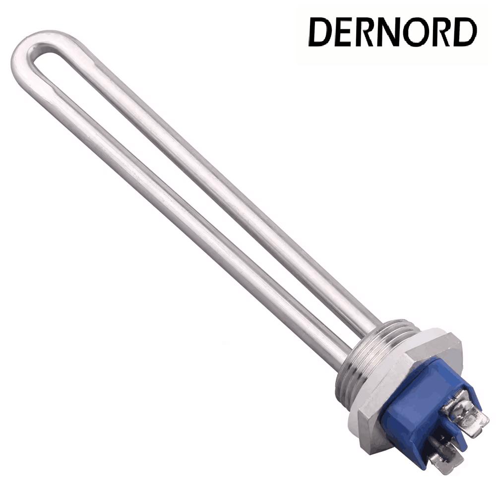 DERNORD Immersion Heater 220V Submersible Water Heater Element Stainless Steel 304 with 1 Inch BSP Thread 500W/750W/1000W/1500W 220V