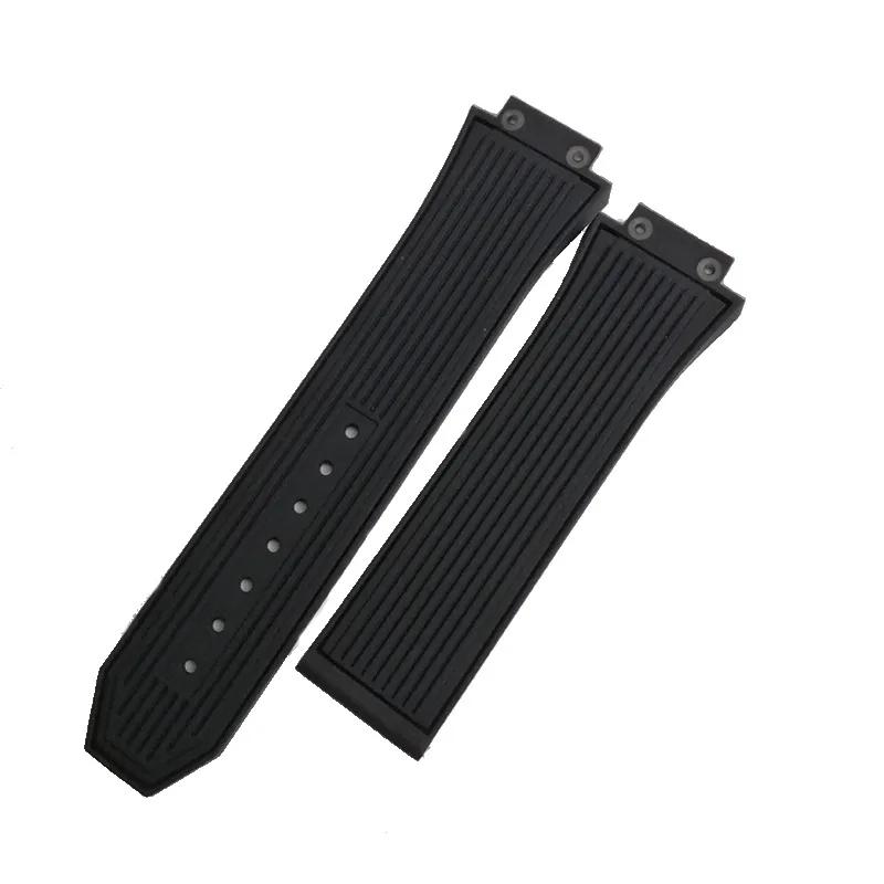 Sostituzione Cinturini in Silicone per HUBLOT BIG BANG Silicone 25*17mm Cinturino Orologio Impermeabile Accessori Orologio Braccialetto in Gomma Cinturino da polso