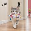 Chew And Scratch Cat Toy Cuddle Pillow Toy, Catnip with Silver Vine, Crinkle Kitten Kicker Soft Cute Print Snuggle for Indoor Cats Biting Kicking