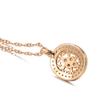 Wbmqda Pendentif et collier creux à motif ethnique pour femme 585 couleur or rose avec zircon naturel blanc bijoux de luxe fins