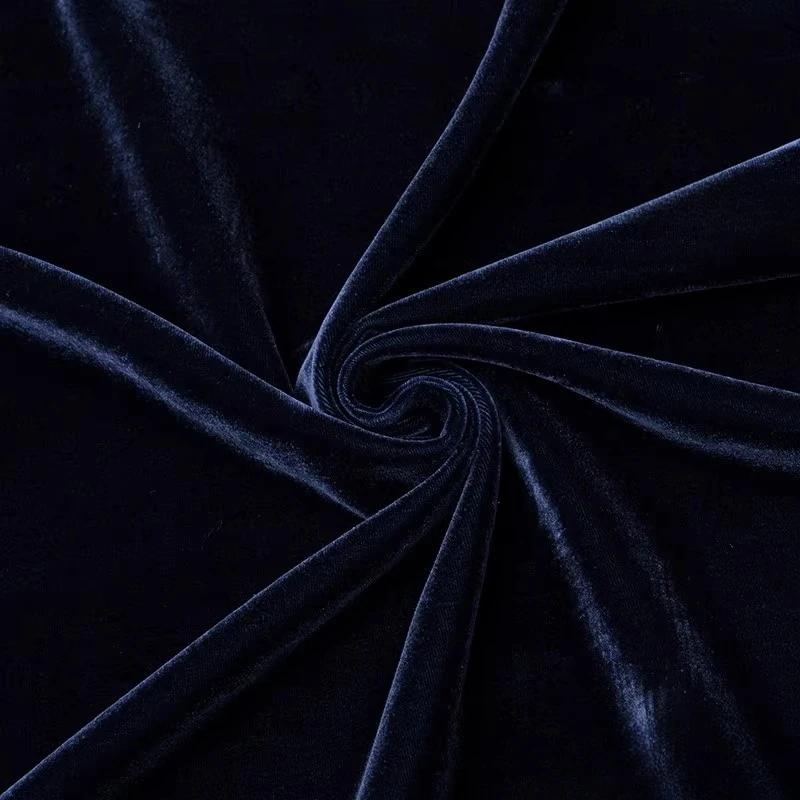 Einfarbiges Hochwertiges Seidenvelours-Stoff für DIY Nähen Kleid Cheongsam Oberteil Rock Weitbeinige Hosen Bekleidungsstoff